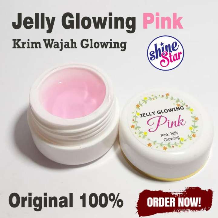 SHINE STAR - Jelly Glowing Pink Cream Pemutih Wajah Glowing Cepat - Cream Penghilang Bekas Jerawat dan Flek Hitam