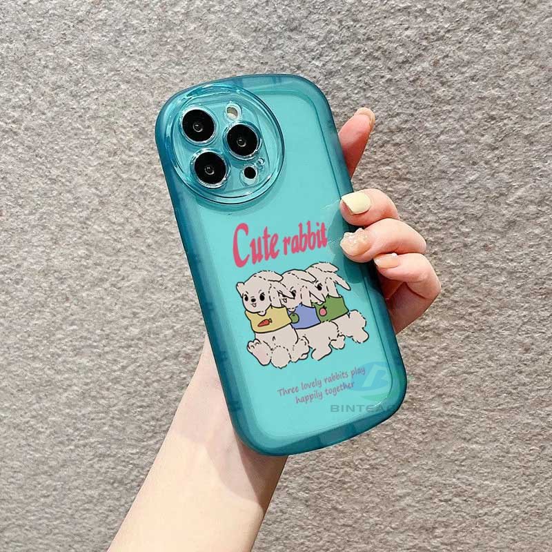 Case Bahan TPU Motif Kelinci Untuk IPhone 11 11 Pro 11 Pro MAX 12 12 Pro 12 Pro MAX X XR XS MAX 6 6S 7 8 Plus SE 2020