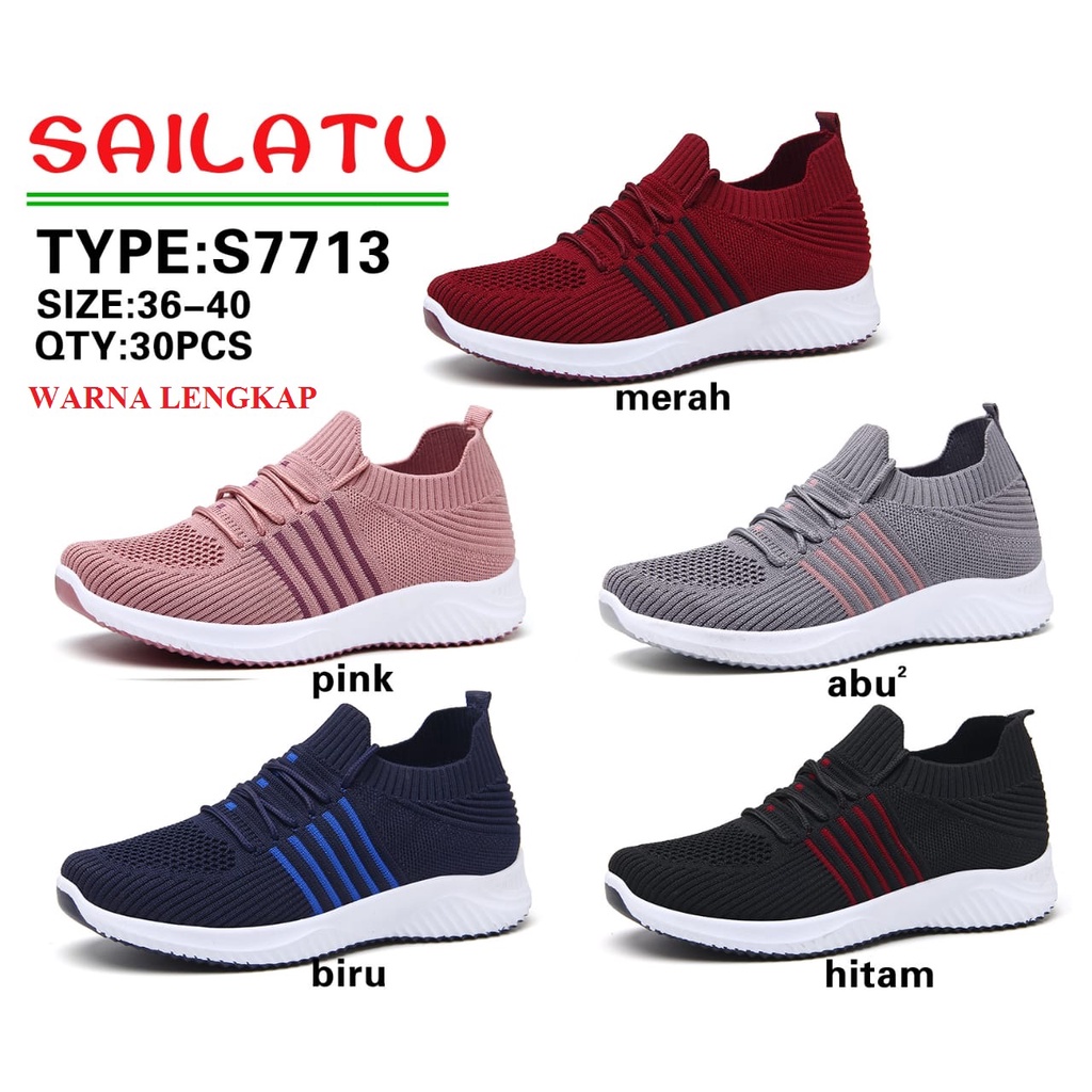 MELEJIT Sepatu Wanita Rajut Sailatu 36-40