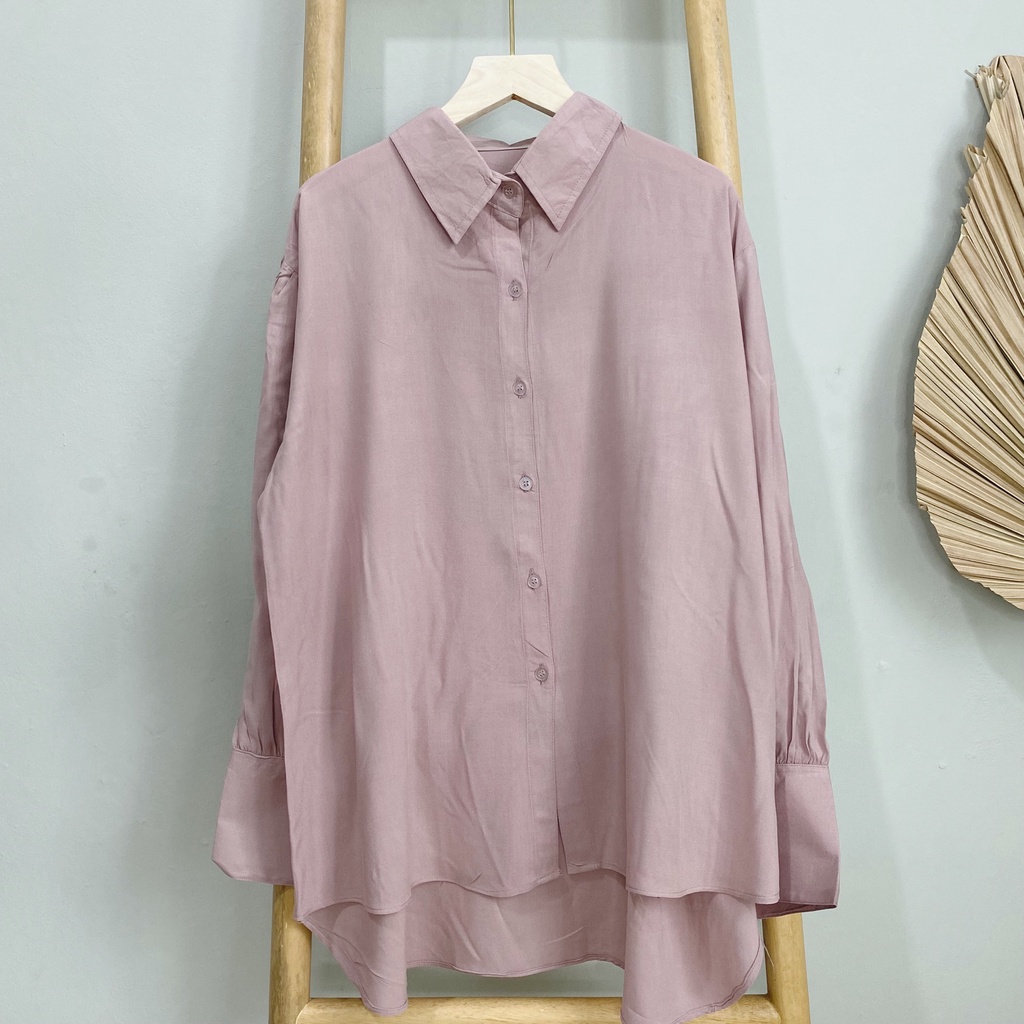 KEMEJA POLOS RAYON PEVITA LONG SHIRT PREMIUM SHIRT B505