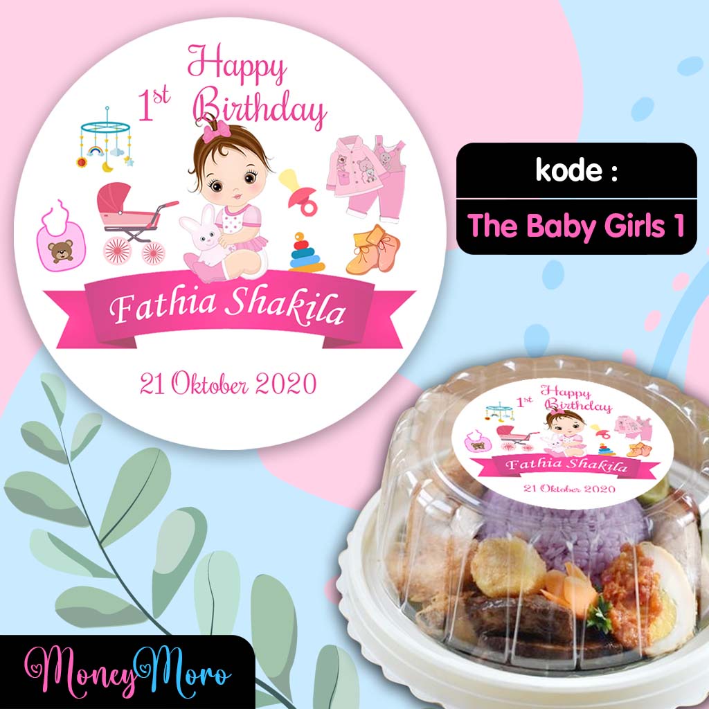 

MoneyMoro Stiker Ulang Tahun The Baby Girls 1 / Stiker Aqiqah / Stiker Baby New Born / Stiker Tedak Siten / Stiker Tumpeng Mini