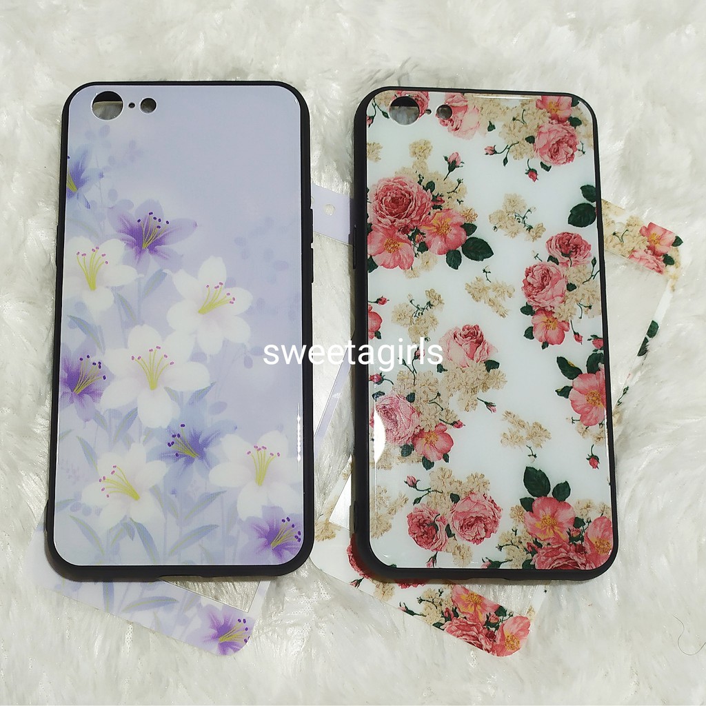 Casing Oppo A71 Premium Case Glossy Floral + Anti Gores - sweetacase.id - Motif Floral / Bunga - Bisa Bayar Ditempat / COD / Casing Terbaru / Karakter Lucu / Casing Floral / Bunga / Case murah / diskon / Import / Sosialita