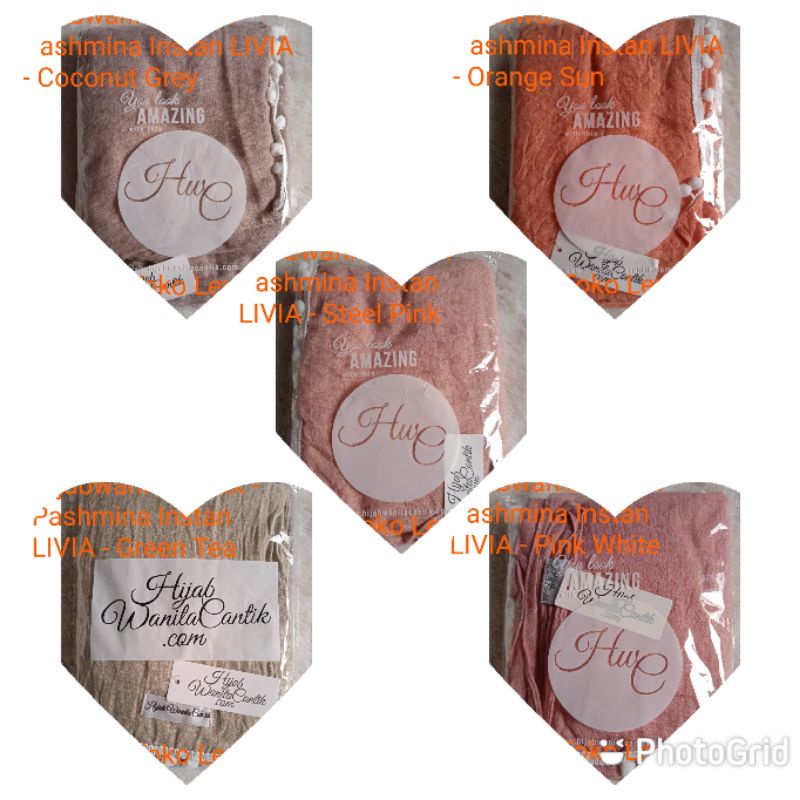 HWC Hijab Wanita Cantik Hijabwanitacantik Pashmina Instan Livia