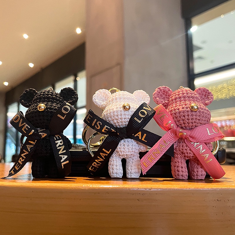 Gantungan Kunci Bentuk Beruang Gaya Punk Untuk Tas Wanita
