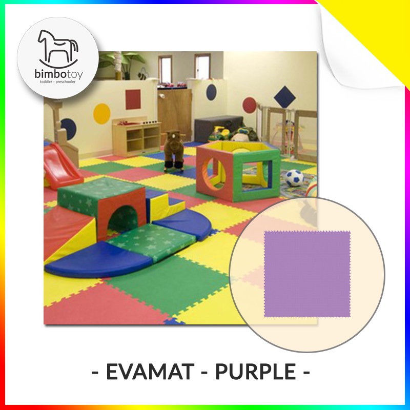 Bimbozone - Karpet Puzzle Evamat Ungu | Evamat 30x30cm UNIMATS - Purple