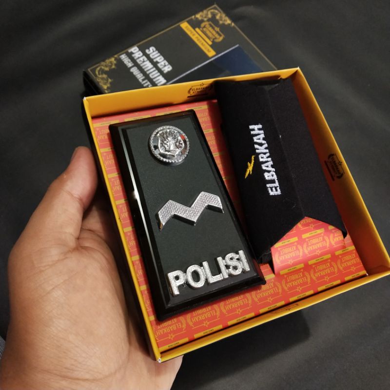 SATU PAKET PANGKAT POLRI PDH AIPDA AKRILIK+MONOGRAM+KEWENANGAN KUALITAS EXKLUSIVE DOVE pangkat polisi pangkat polri PANGKAT POLISI BINTRARA