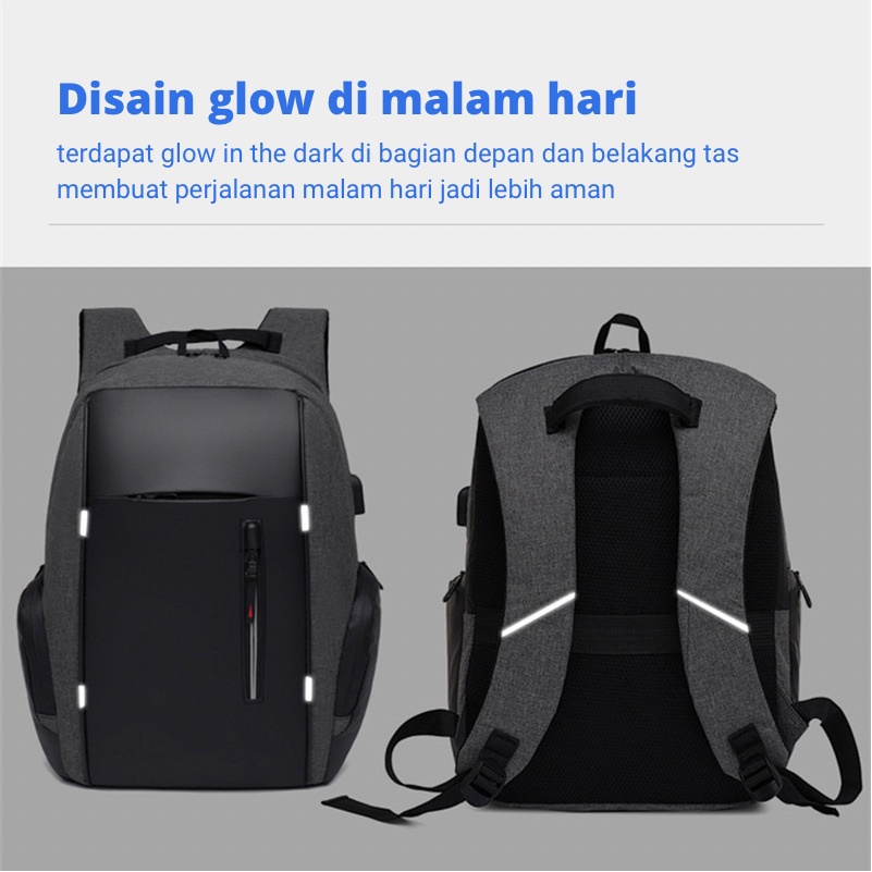 Mainland Tas Pria Ransel Backpack Tas Casual Kerja Sekolah Import TR209