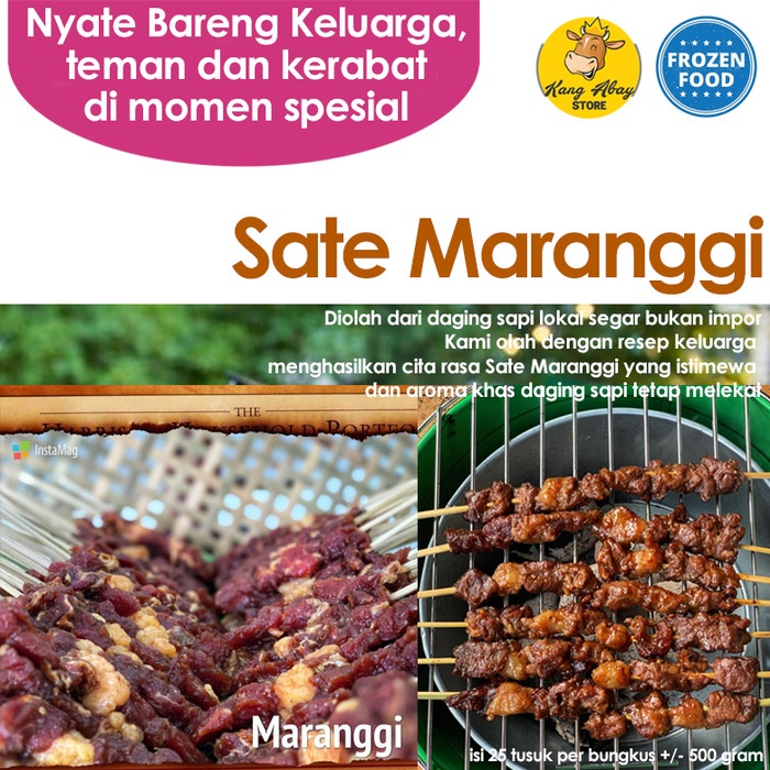 

Nilma_Jek Sate Maranggi Daging Sapi Khas Cianjur Frozen Kang Abay Isi 25 Tusuk
