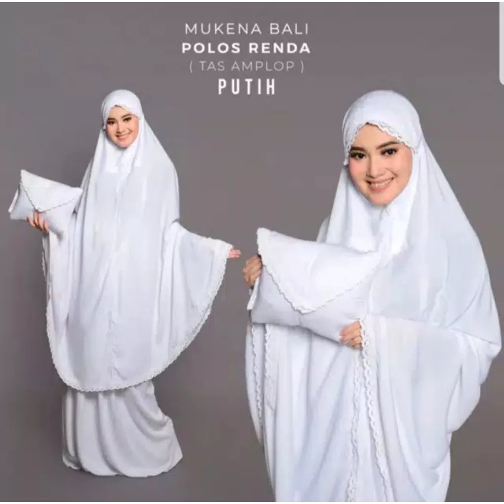 MUKENA Renda Premium / Mukena Traveling Renda/ Mukena Dewasa Renda Polos / Free Tas / Gratis Pouch / mukenah dewasa terbaru 2022 adem ori murah RaffasyaFZ shop