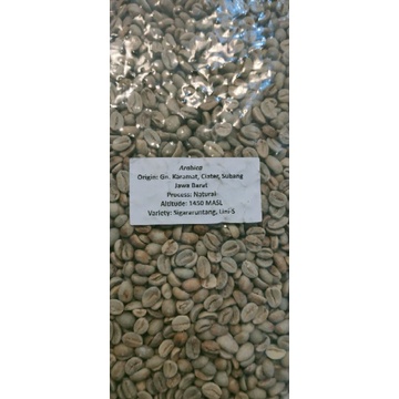 

Green Beans arabika Natural Gn.Kramat, Ciater, Subang 1kg