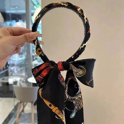 Caliloops Bando Bandana Batik Kepang Emas Korea Dewasa Pita Ikat Mell