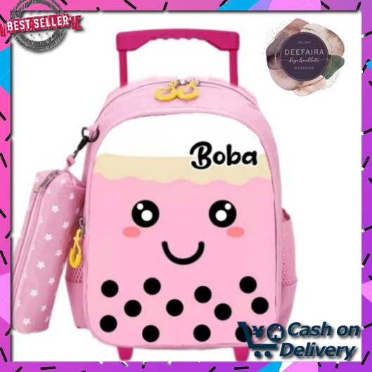 Tas Troli Murah Waterproof Trolley Cewek Sd Kekinian Ransel Anak Anak  Tas Ransel Troli Anak Model