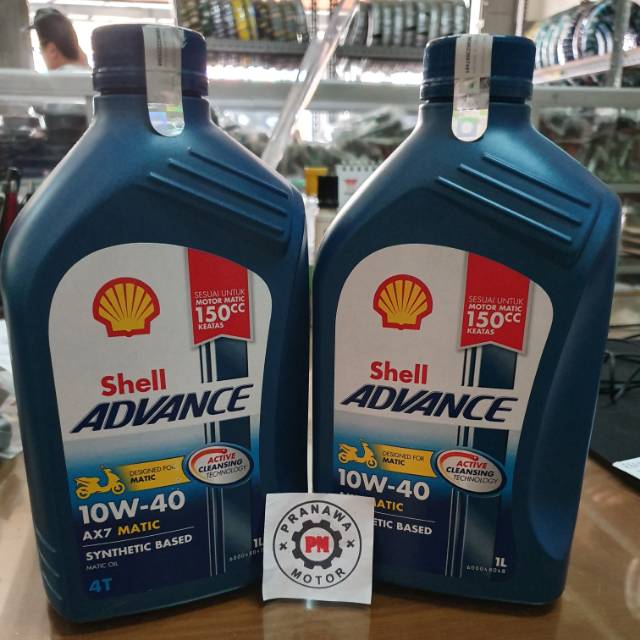 Oli Shell Ax7 Matic 1liter| Nmax, pcx atau 150cc ke atas