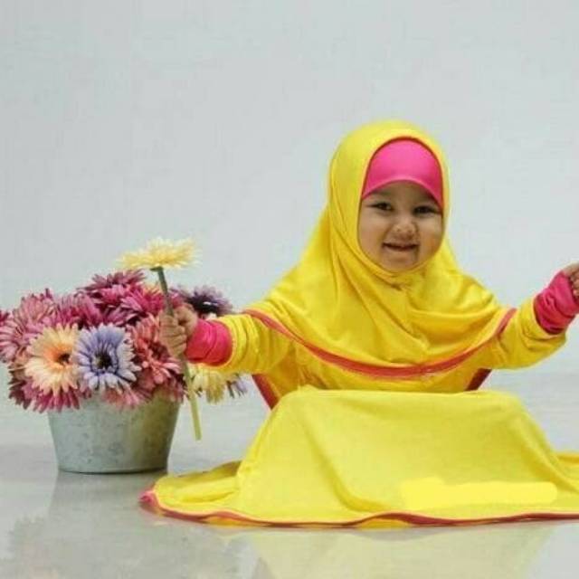 Real Pic Stelan Baju Gamis anak Perempuan  Paud Lucu Ngaji Stelan gamis usia 1 sd 10th