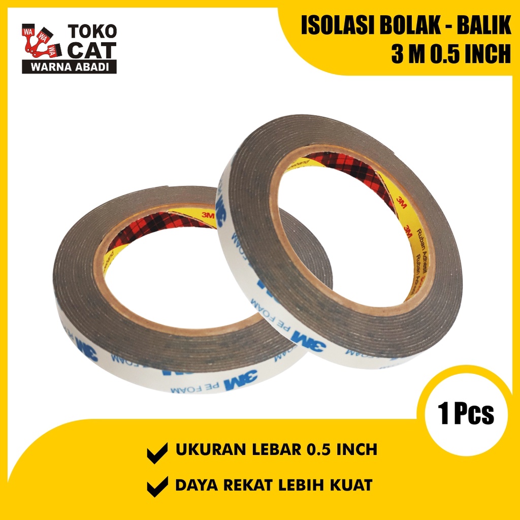 

Isolasi Bolak-Balik / Double Tape Merk 3M Kecil