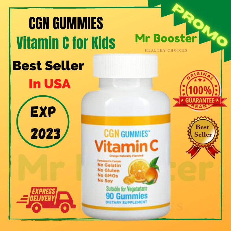 California Gold Nutrition CGN, Vitamin C Gummies, Natural Orange Flavor, Gelatin Free, 90 Gummies
