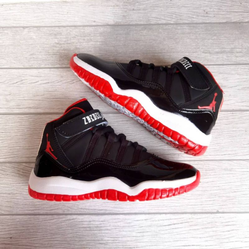 Jual SEPATU Nike Air Jordan 11 High Bred Hitam Merah | Shopee Indonesia