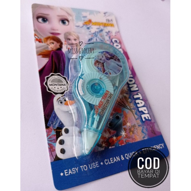 Correction Tape Montana Tipe-ex Kertas Roll Pita Motif Gambar Bts Kartun Lucu Warna-Warni Murah Grosir / correction pen tipe ex kertas cepat kering