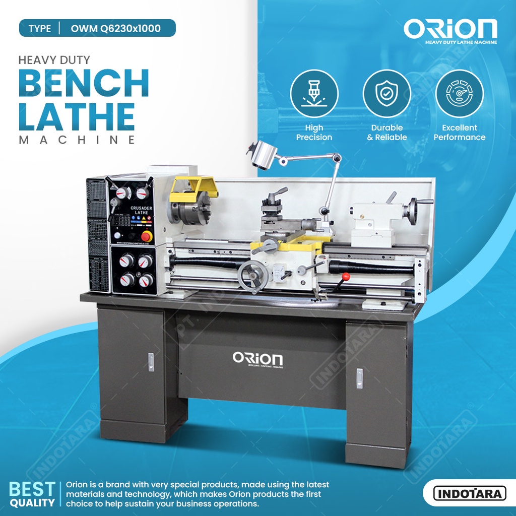 Mesin Bubut / Orion Bench Lathe Machine OWMQ6230x1000