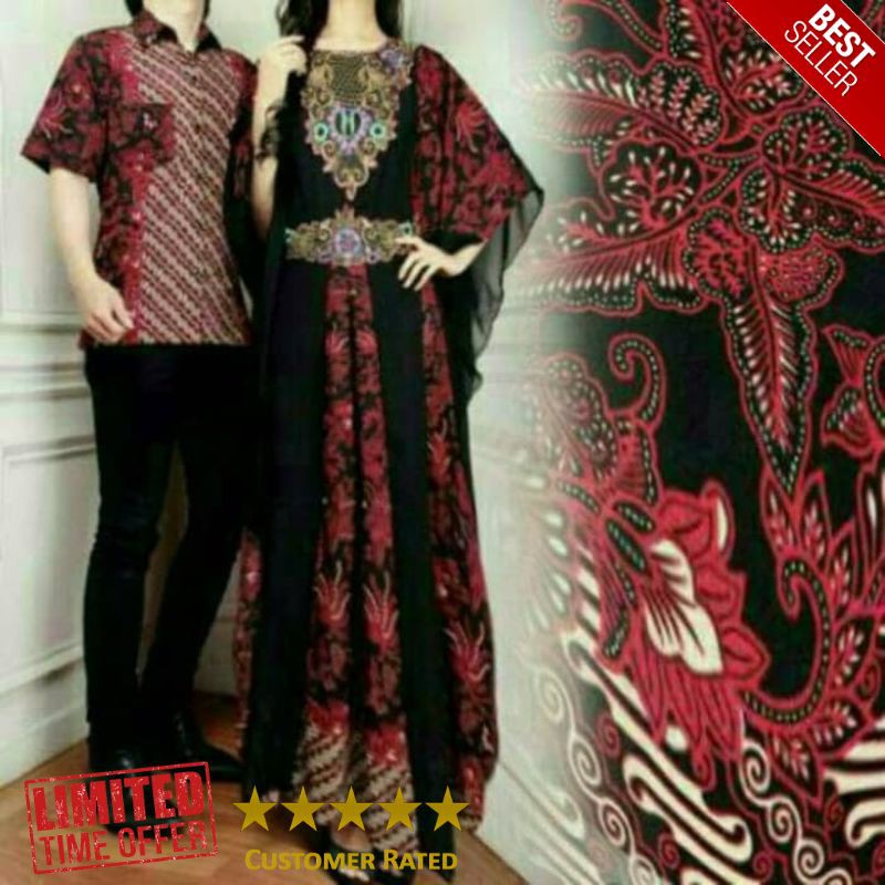 SALE couple kaftan mewah alivia baju pasangan sarimbit batik couple alvia