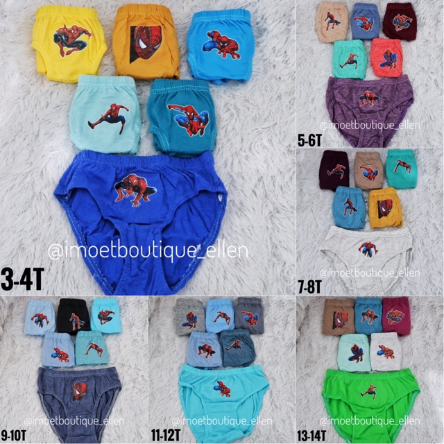 CD celana dalam anak cowok spiderman isi 6 (BO0165)