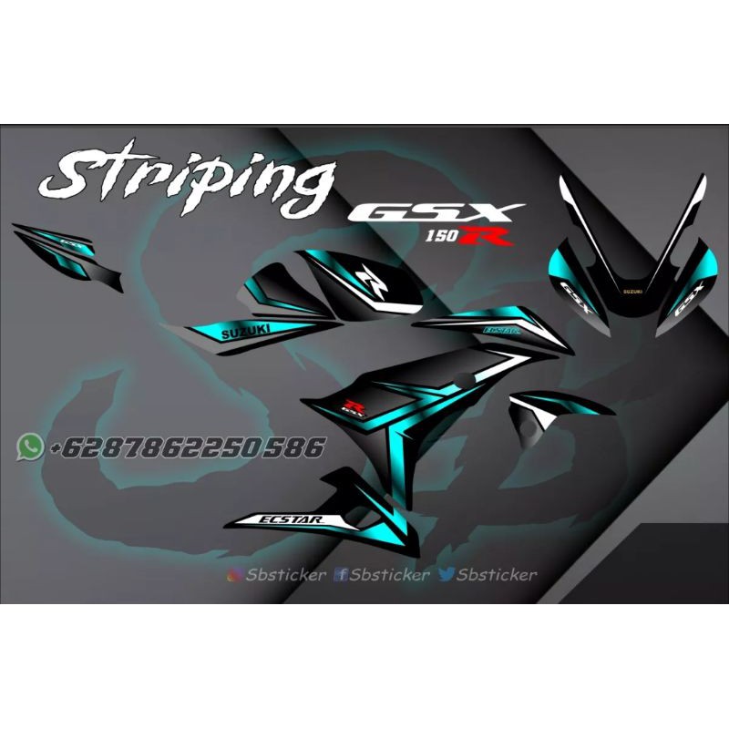 striping gsx r150 sticker custom