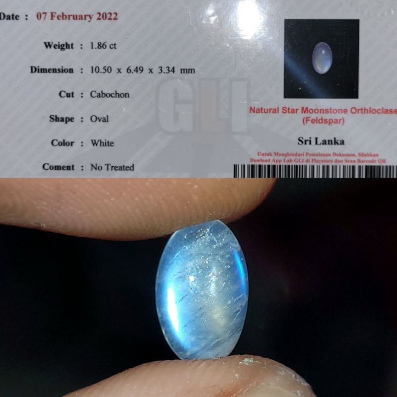 Natural biduri bulan ceylon air laut srilanka moonstone memo