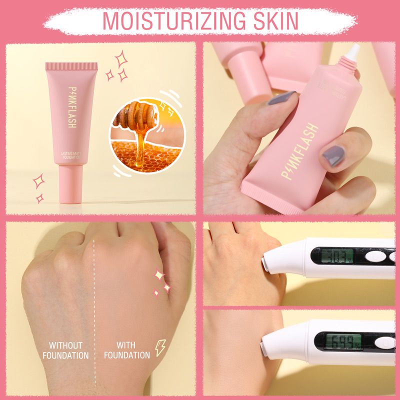 PINKFLASH Lasting Matte Foundation / Long Lasting All Day Foundation / Pinkflash Liquid Foundation