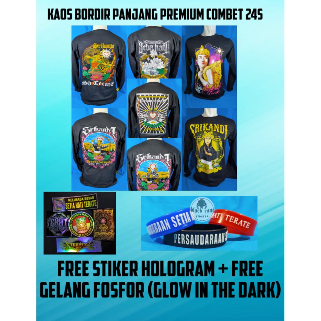 KAOS PSHT SRIKANDI PANJANG/KAOS BORDIR SRIKANDI PANJANG SH TERATE/KAOS SRIKANDI SETIA HATI 1922