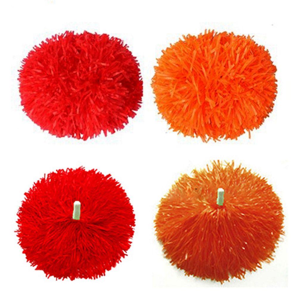 Wonder 1pasang Cheerleader Pompom Konser Fancy Double hole handle Penghias Pesta Tari