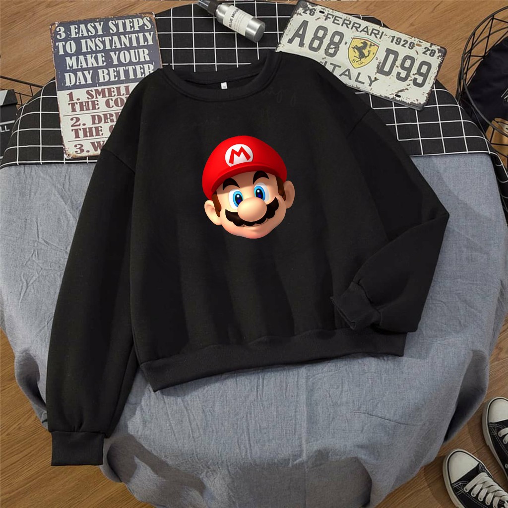 SWEATER UNISEX MARIO - ATASAN TEBAL TERLARIS