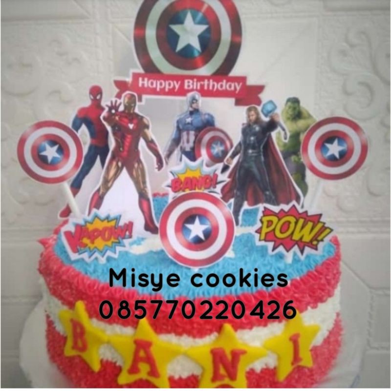 

kue ulang tahun Avangers/cake avangers/birthday cake/kue ulang tahun karakter