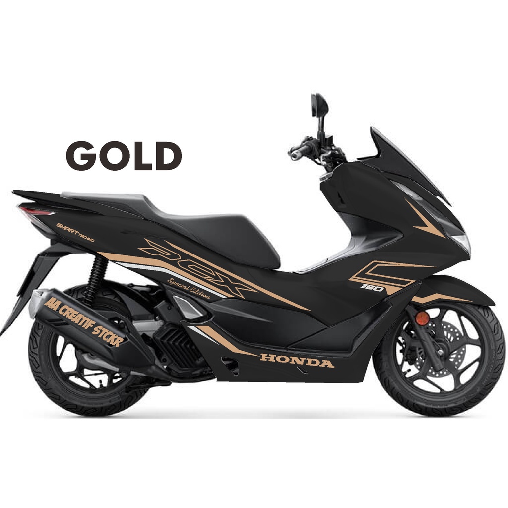 CUTTING STICKER STIKER CUTING HONDA PCX 160 GOLD MINIMALIS 03 2022