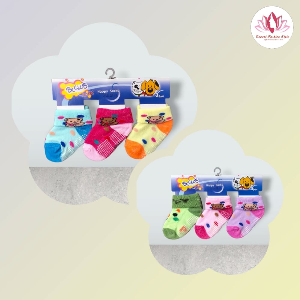 Kaos Kaki Bayi Perempuan Motif Karakter Lucu Bahan Premium 0-6 Bulan