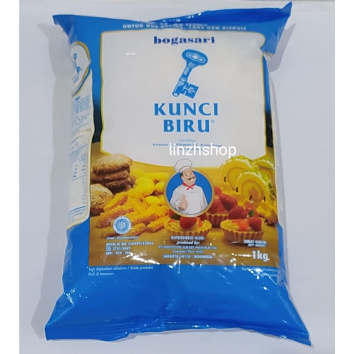 

Tepung terigu / Tepung kunci biru / Tepung protein rendah / cake flour 1 kg