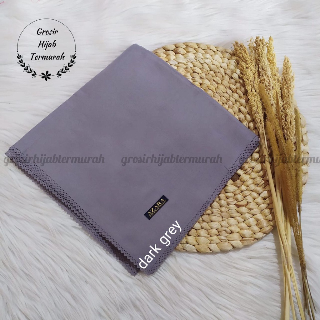 Hijab segiempat Oskara laser cut /Oscara /Japan / Jilbab voal miracle plain lasercut azara-Dark grey