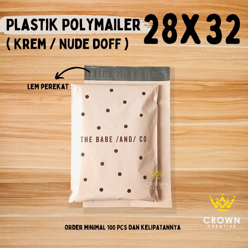 

28X42 (SABLON) POLYMAILER / PLASTIK PACKING KREM / NUDE DOFF