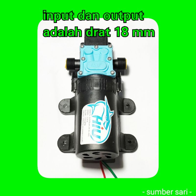 pompa air dc 12 volt hiu in drat out drat