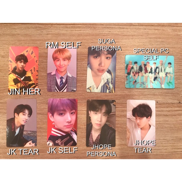 [READY] OFFICIAL BTS PHOTOCARD || JIN HER, RM SELF, SUGA MOTS, SPECIAL PC, JK TEAR, JHOPE TEAR