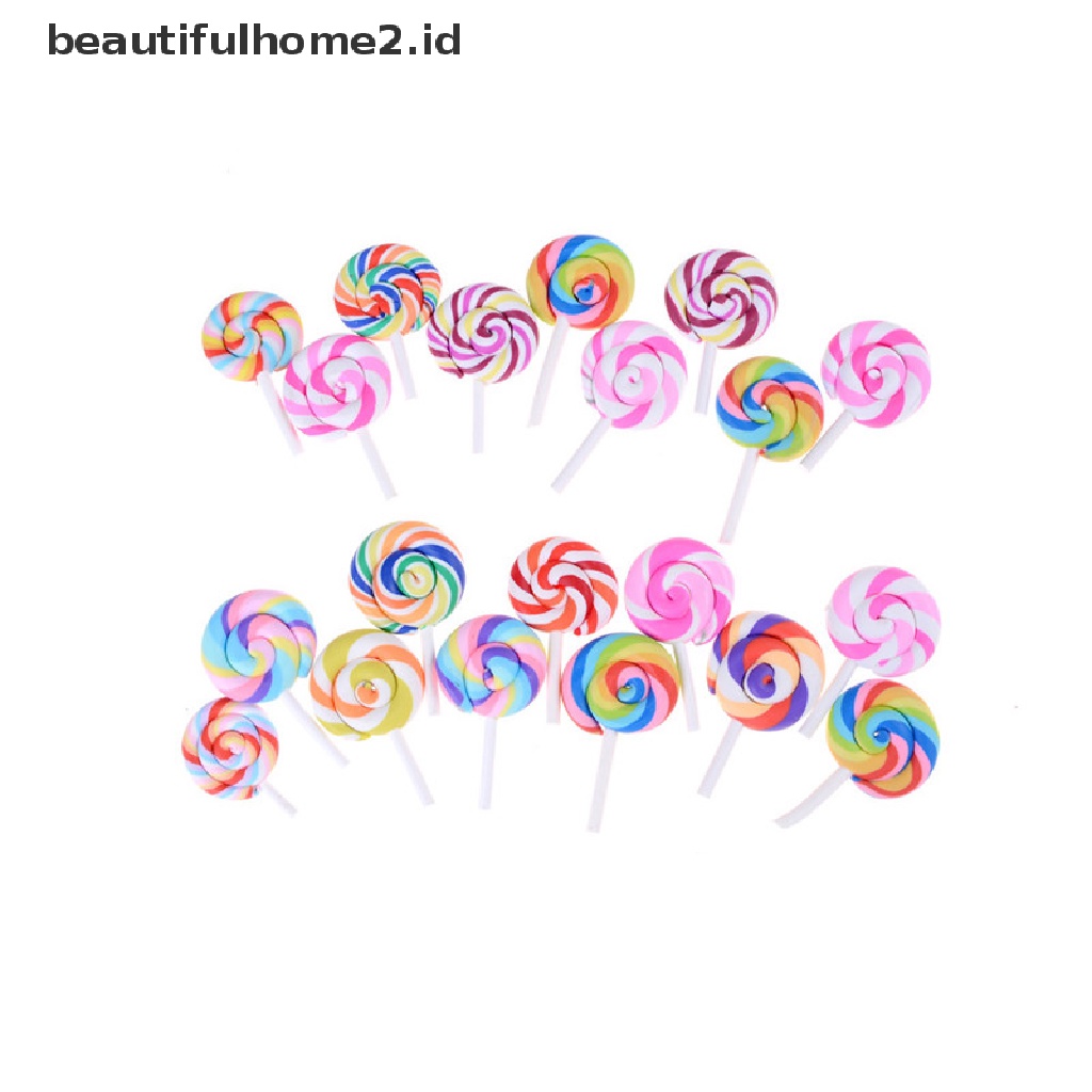 (Beautifulhome2.Id) 5pcs Miniatur Permen Lolipop Untuk Dekorasi Rumah Boneka