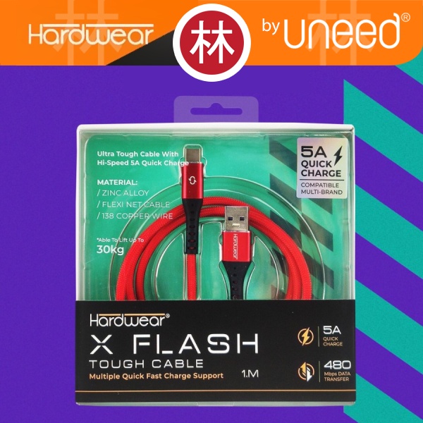 Hardwear X Flash Kabel Data Cable USB Type C Fast Charging 5A by UNEED