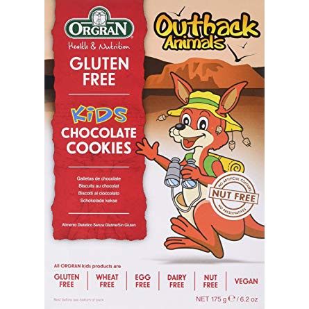 Orgran Gluten Free Outback Animals Kids Chocolate Cookies 175g