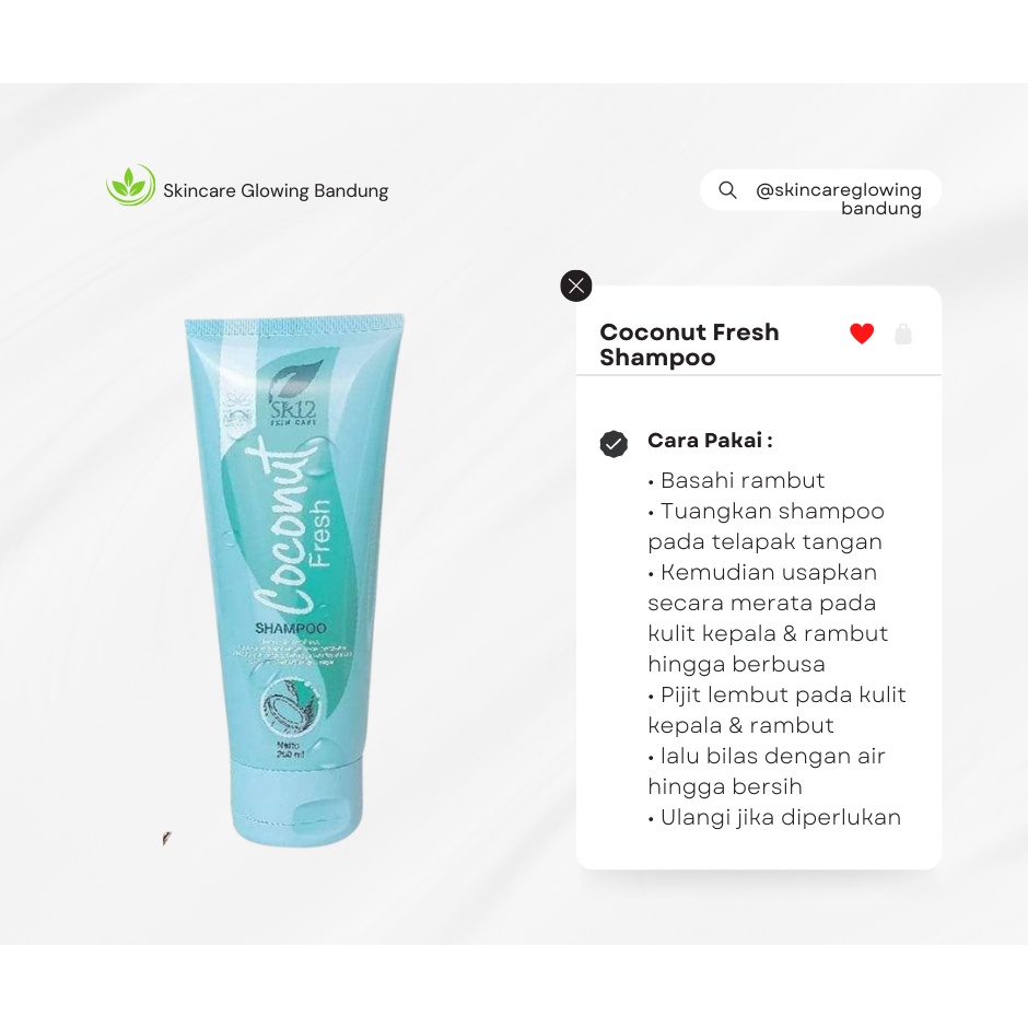 Coconut Fresh Shampoo SR12 Sampo Untuk Rambut Rontok Shampii Dandruff Sampo Anti Ketombe dsn Rontok Ketomed Shampoo Hair Treatrmet