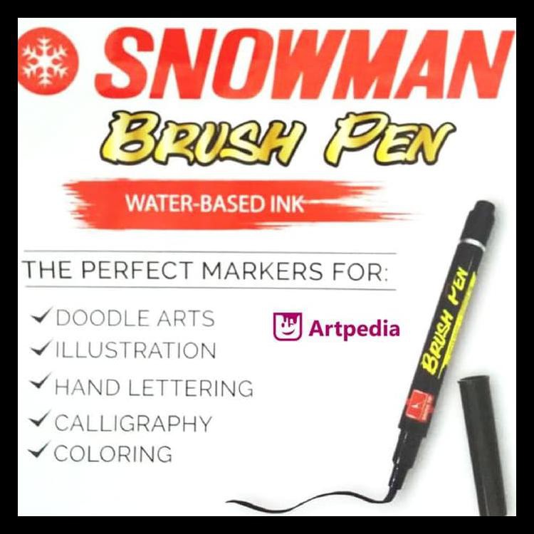 

Hot Product Snowman Brush Pen /Brush Pen Kuas Set 24 Warna Bm-24 Lettering Doodle Keren