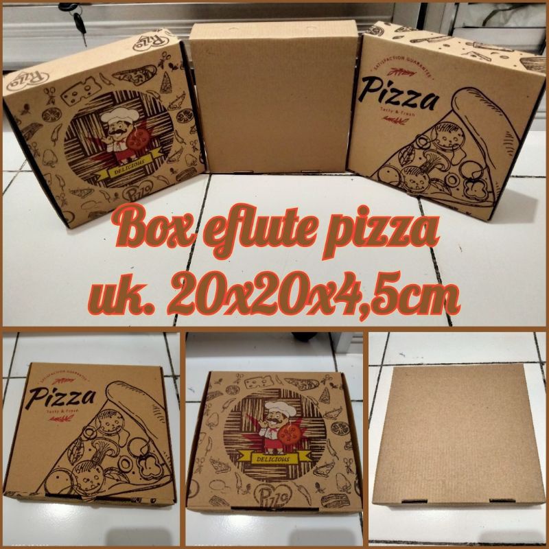 

Kotak pizza dus packing 20x20x4,5cm box tebal