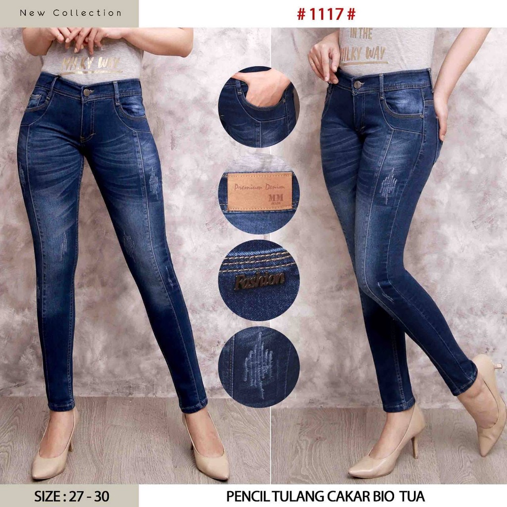 Celana Panjang Jeans Wanita Pensil Tulang Cakar 27-30 31-34 Bisa Bayar Ditempat(COD)