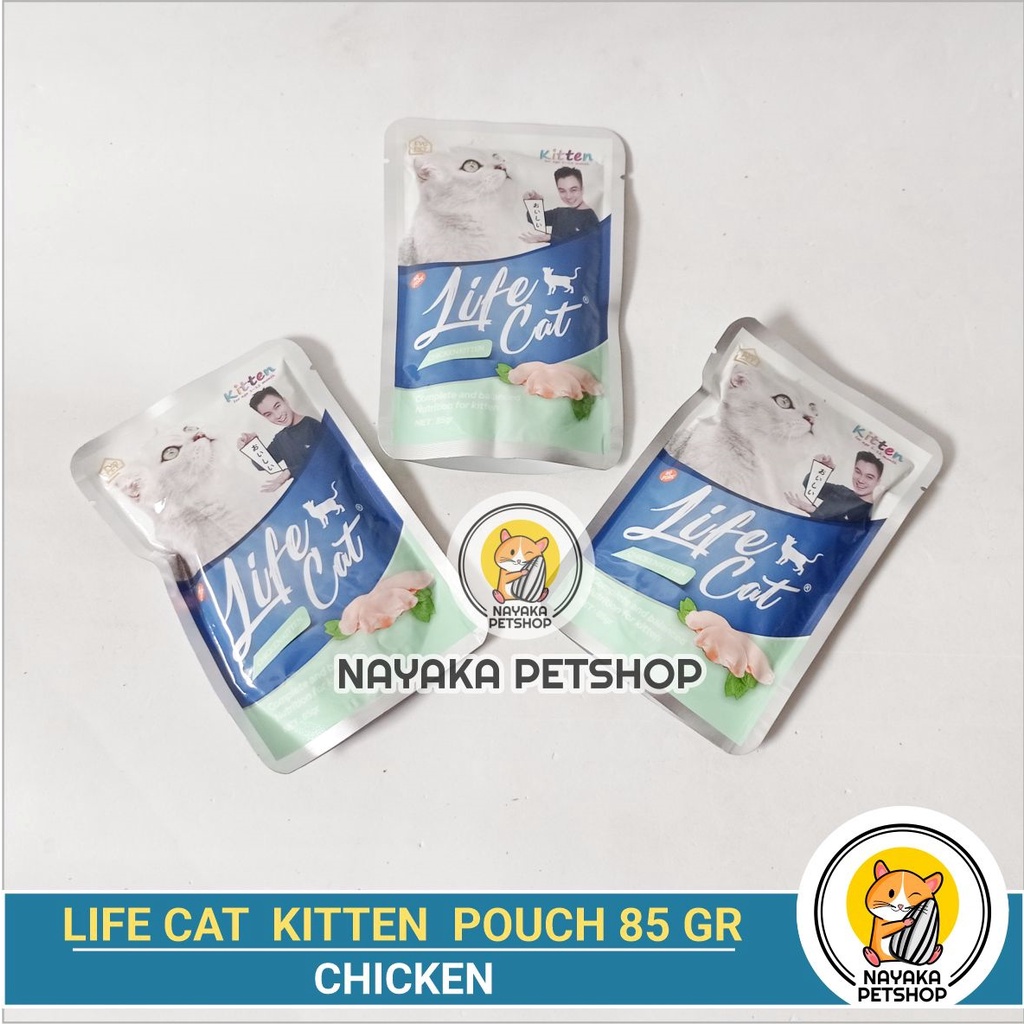 Life Cat Kitten Chicken 85 gr Rasa Ayam Pakan Anak Kucing Basah Makanan Wet Food