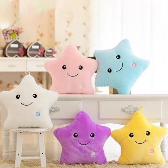 Segera Beli Boneka LED Bantal Nyala Mainan Import Bintang / Bantal Tidur / Hiasan Kamar