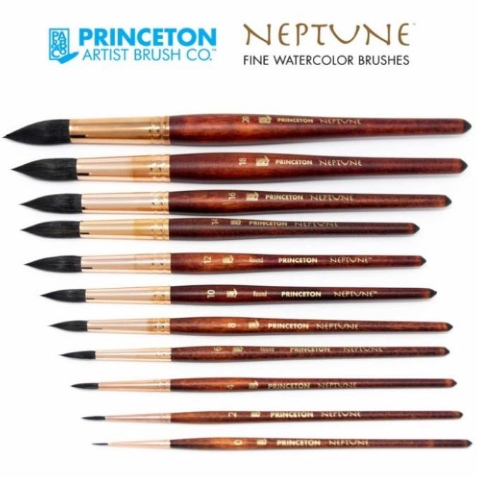 

Princeton Neptune Watercolor brush Round/kuas lukis No.12-20 ---READY---