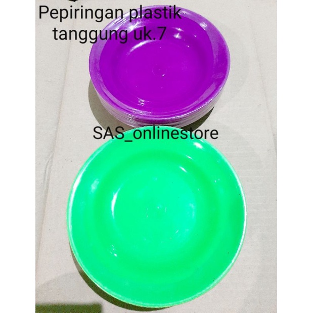 Piring plastik tanggung ukuran 7 harga untuk 1Lusin(12pcs)/Pepiringan plastik tanggung